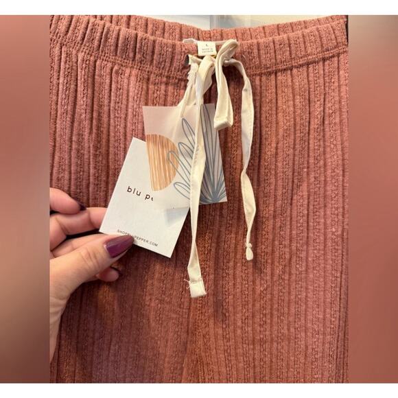 Blu Pepper Medium Cozy Life Mauve Lounge Pants New - Picture 2 of 3